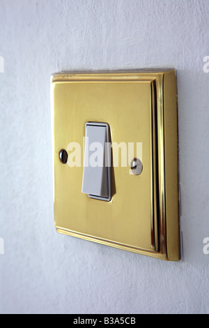 Light switch in off position. Stock Photo