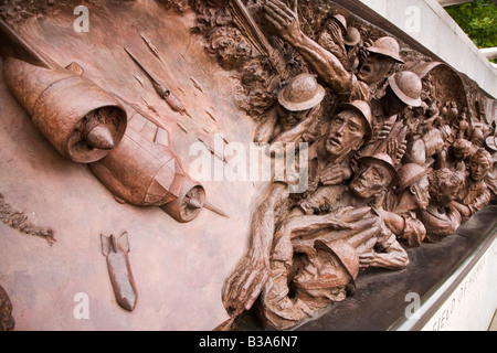 The Battle of Britain Monument in London, England. The memorial stands on Victoria Embankment. Stock Photo