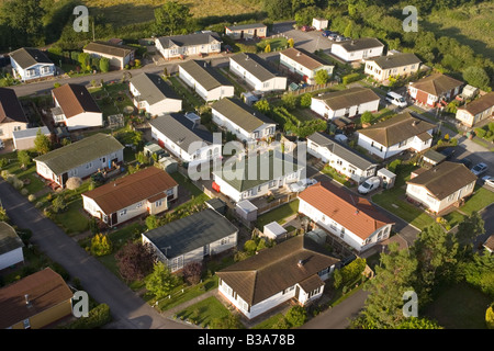 Aerial view of housing estate in Kent countryside Stock Photo