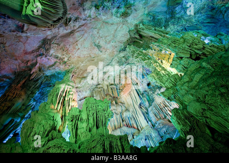 Reed Flute Cave, Guilin, Guangxi Province, China Stock Photo