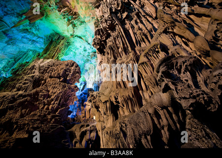 Reed Flute Cave, Guilin, Guangxi Province, China Stock Photo