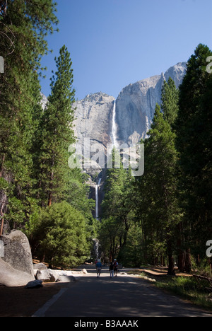Upper and Lower Falls, Yosemite National Park, California Stock Photo