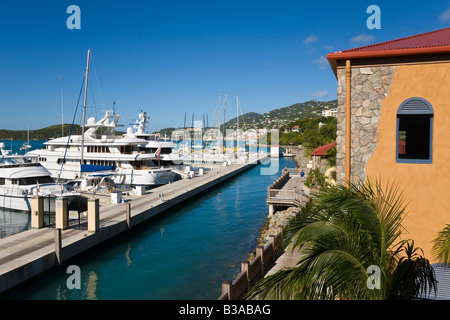 Caribbean, US Virgin Islands, St. Thomas, Yacht Haven Grande, the new Yacht Harbour Stock Photo