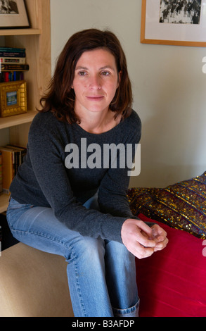 Canadian born novelist Rachel Cusk portrait at home Stock Photo