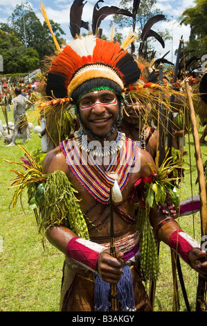 PNG Dancer Goroka Show Singsing Stock Photo