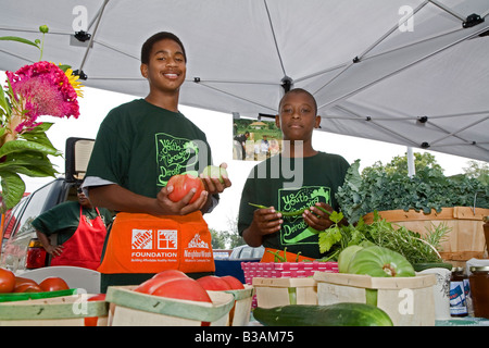 Community Farmers Market Stock Photo