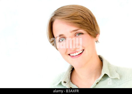 Attractive young woman smiling. Stock Photo