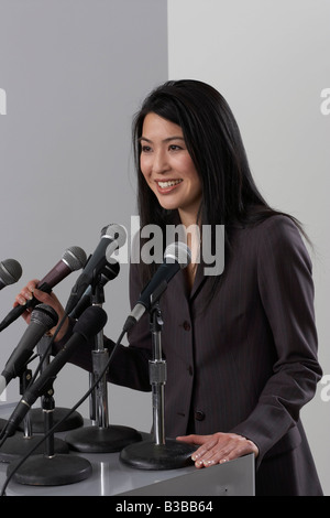 Woman Giving Speech Stock Photo