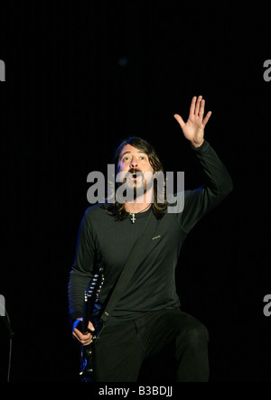 Dave Grohl On Drums Stock Photo Alamy