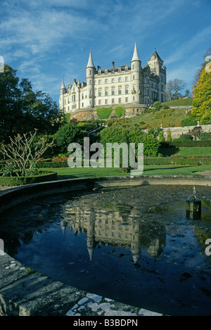 A view of Dunrobin Castle in the Scottish Highlands North of Inverness near the village of Golspie Dunrobin Stock Photo