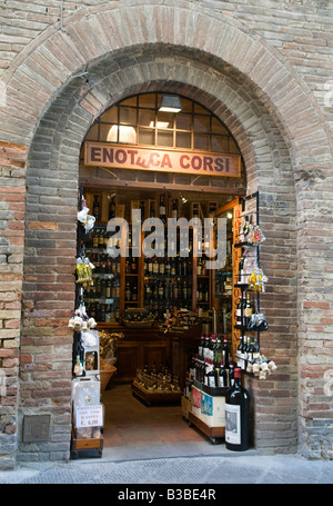 Enoteca or a wine shop in Saint Gimignano Valle de Orcia Tuscany Italy Stock Photo