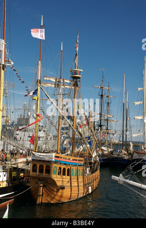 Matthew ship in harbour at Brest 08 Maritime Festival, France Stock Photo