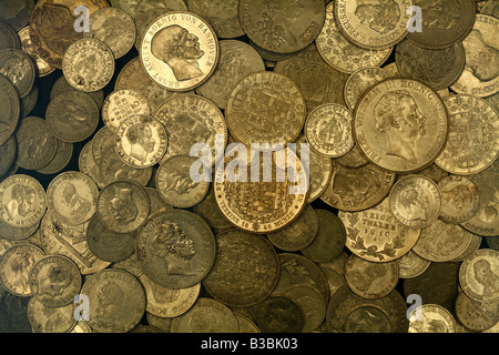 Prussian coins from the numismatic collection of Bode Museum in Berlin, Germany Stock Photo