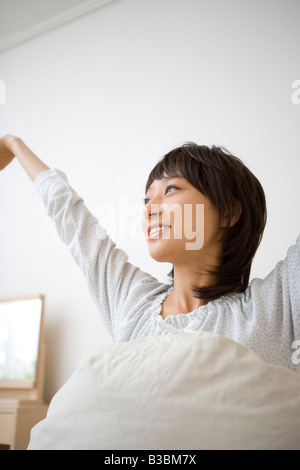 Housewife waking up Stock Photo