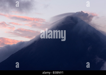 Arenal Volcano at Dawn, Arenal Volcano National Park, Alajuela, Costa Rica Stock Photo