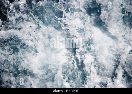 View of Choppy Water From Ferry, Prince William Sound, Alaska, USA Stock Photo