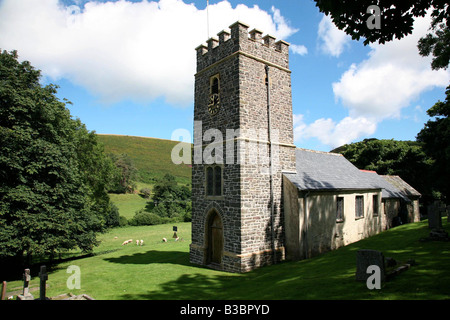 Oare parish church in Lorna Doone Country within the Exmoor National Park Stock Photo