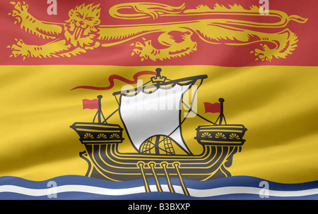 Very large flag of New Brunswick Stock Photo