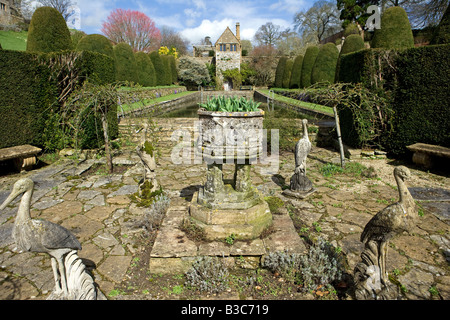 England, Dorset. Mapperton House is a romantic valley garden deep into a lost Dorset combe Stock Photo