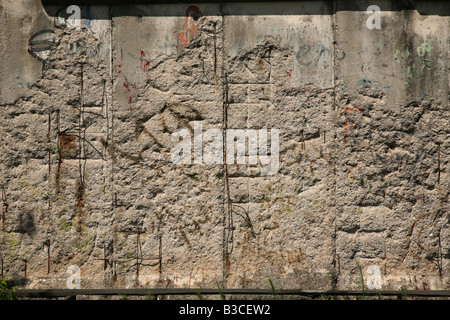 Part of the Berlin Wall in the Topography of Terror Exhibition in Berlin, Germany Stock Photo