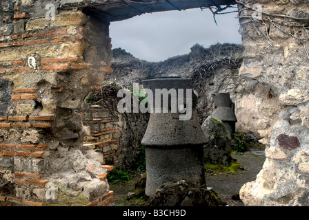 Grinding Mills in a Bakery, Pompeii Naples, Campania, Italy Stock Photo