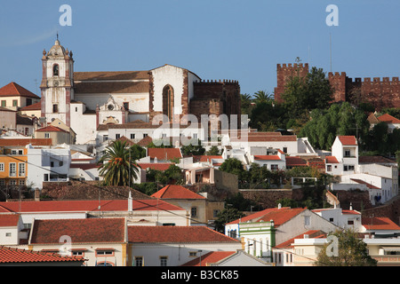 city cathedrale and castle of Silves Algarve Portugal Stock Photo