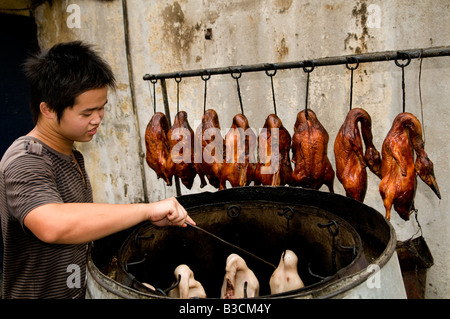 Roasted Ducks grilled in Chinese style Stock Photo