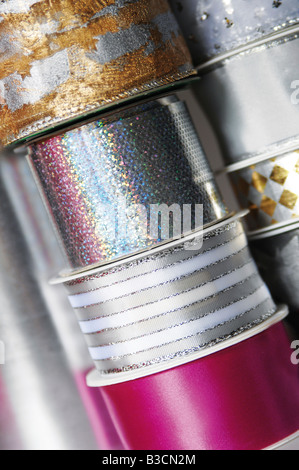 Stacked ribbons, close-up Stock Photo