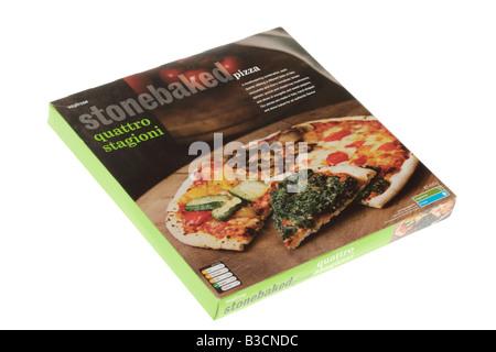 Quattro Stagioni Pizza Box Stock Photo