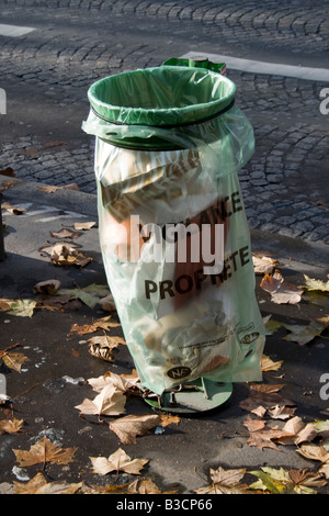 Rubbish Bin Paris France Stock Photo