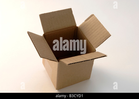 Cardboard Box, elevated view Stock Photo