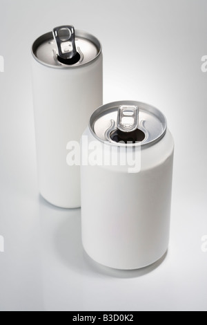 Aluminium cans, close-up Stock Photo