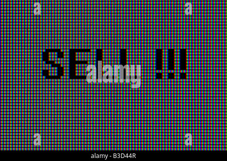 SELL extreme macro shot of a LCD computer monitor, RGB pixels visible Stock Photo