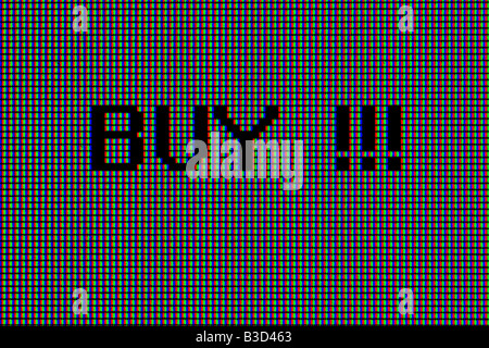 BUY extreme macro shot of a LCD computer monitor, RGB pixels visible Stock Photo