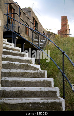 Newhaven Fort steps up to gun emplacement Stock Photo
