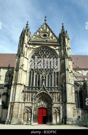 The doorway into the cathedral in Sens France Europe Stock Photo