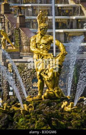 samson lion sculpture bronze The statue of a biblical hero Samson