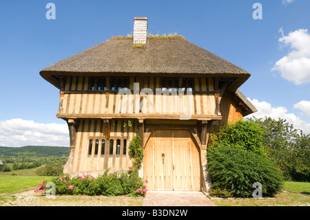 Historic Cottage St Sulpice de Grimbouville Normandy France Stock Photo