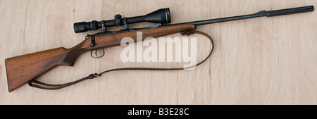 22 rifle 22 calibre caliber sporting rifle POSED BY MODEL FULL RELEASE Stock Photo