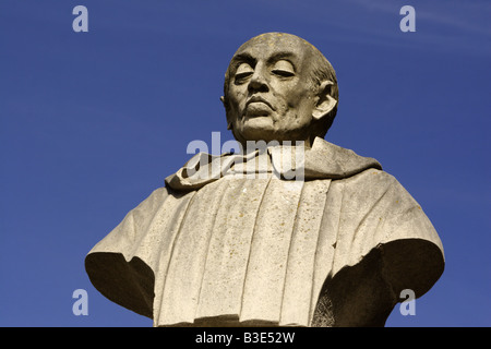 The statue of Junipero Serra in Andratx, Majorca. Stock Photo
