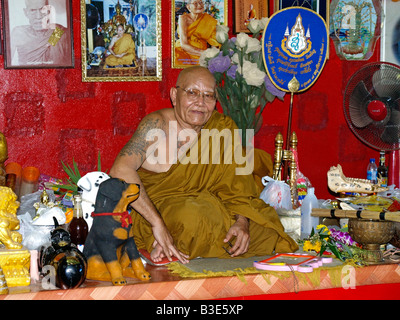 Thailand, Moench in einem Tempel in Chumphon, Monk Stock Photo