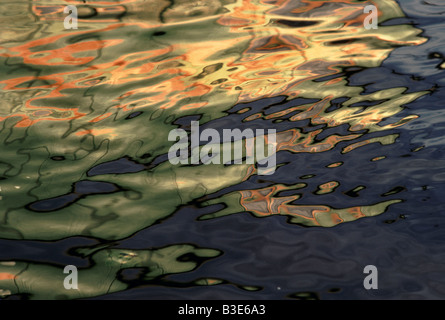 VAN GOGH REFLECTIONS IN A CANAL IN AMSTERDAM 1989 Stock Photo