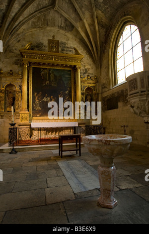 Detail inside the Sainte Trophine cathedral in Arles France Stock Photo