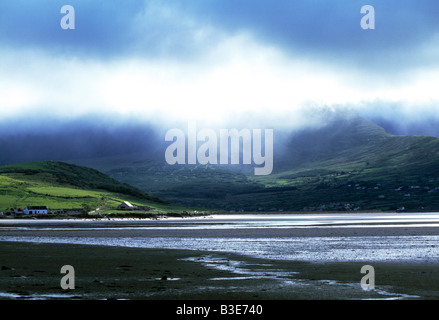 irelands second highest mountain covered in weather cloud, beauty in nature, Stock Photo
