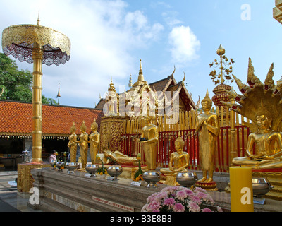 Thailand, Tempel Wat Phra That Doi Suthep Stock Photo