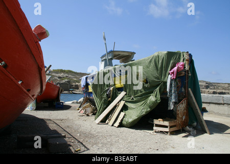 Fishing boat cover tarpaulin old dirty ship hi-res stock photography and  images - Alamy