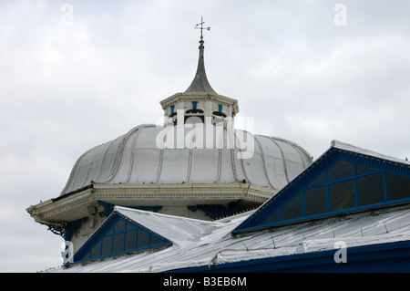 The roof of a building on Llandudno Pier, Gwynedd, North Wales Stock Photo