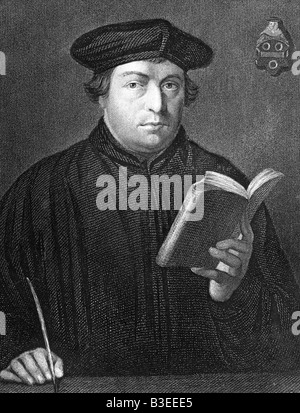 Luther, Martin, 10.11.1483 - 18.2.1546, German theologian, ecclesiastical reformer, half length, , Stock Photo