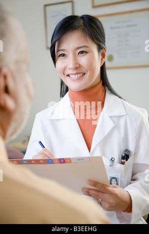 A doctor and a patient Stock Photo