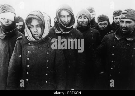 German Prisoner of War, Russia. Stock Photo